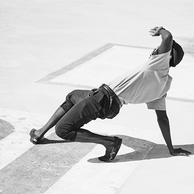 close-up of dancing man