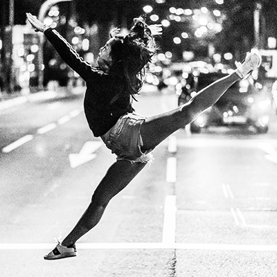 close-up of dancing woman